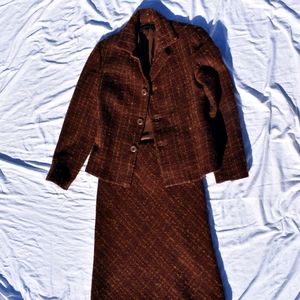 Comrags Wool Mohair Blend Skirt and Jacket Suit